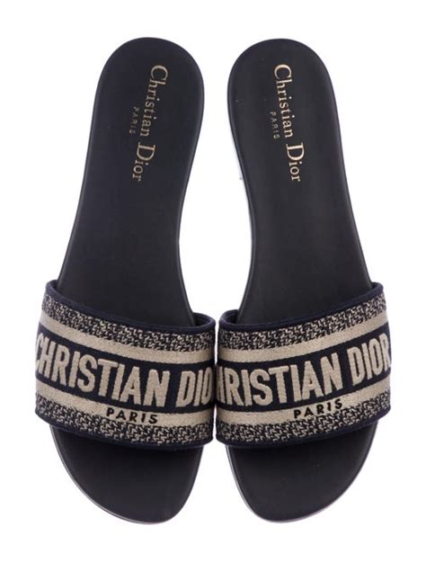 christian dior beige slides|Christian Dior women's slides.